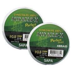 SAPA Perfect Braid 大力馬編織線 150m, 2個, 灰色