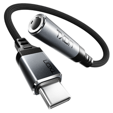 티엑스온 usb C타입-3.5 이어폰 젠더 싱글, 그레이 + 블랙, 1개, 0.18m