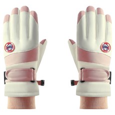 FANCY LIFE 女款 極地滑雪手套, 1套, 粉色 + 白色