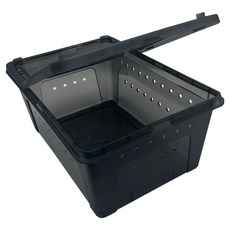 NOMOY PET 爬蟲類 兩棲類 H5 餵食盒 L 32 x 22 x 15 cm, 1個, 黑色