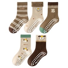 IBboom 兒童快樂小狗防滑襪5雙組 F184