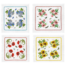 PORTmeIRION 波特玫琳恩 Botanic Garden Meadow 棉質餐巾4件組, 1套, 混合色