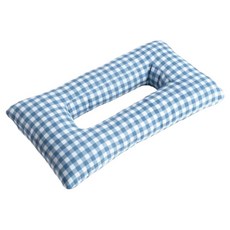 소울리치 귀 눌림없는 꿈잠자는 피어싱 베개 프리미엄 솜형, 블루, 1개