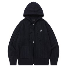 빈트릴 케이블 후드집업니트 BA243CD001