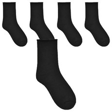 Ccoragi 男性用無壓迫刷毛厚毛圈防寒襪5雙