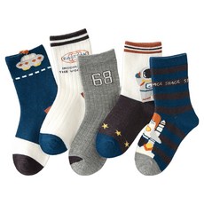 IBboom 兒童太空探險襪5雙組 F185