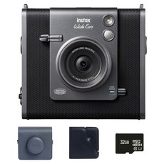 인스탁스 와이드에보 즉석카메라 + 케이스 다크그레이 + 와이드앨범 랜덤발송 + 32GB 메모리 세트 FI028, 1세트