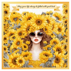 움짤액자 열정과 순수의 소녀 움직이는 랜티큘러 그림액자, 유광 골드