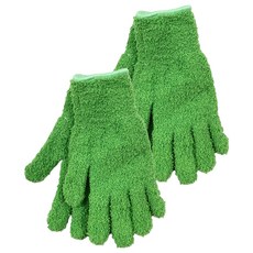 굿썸 깔끔한 세탁가능 마이크로화이버 집안청소 화초먼지제거 장갑 23g 23 x 12 x 0.5 cm 2p, 그린, 4개