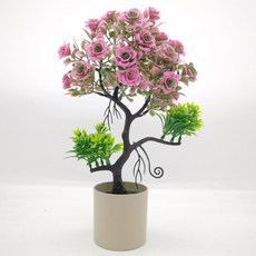 Soulich 美麗玫瑰盆栽型人造花套組, 1套, 粉紅色