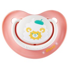 DoubleHeart Dear Friends 飛天小羊安撫奶嘴, 粉紅色, L(6個月~18個月), 1個