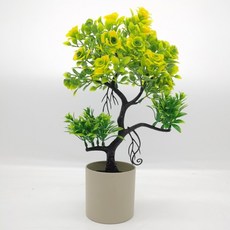 Soulich 美麗玫瑰盆栽型人造花套組, 1套, 黃色