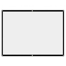 With PANG露營用家用簡約投影機螢幕 白色 187*330cm, 單品