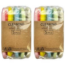 bebehome 雙面海綿菜瓜布 去污海綿, 5個裝, 2組