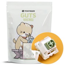 MONSTARGEAR 段落感鵝卵石機械式鍵盤軸 熱插拔替換潤滑軸 100入, FEKER 抹茶Pro, 單一商品, 製造商軸