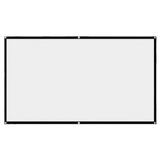 Widpang 露營用 家用 簡約投影機布幕 白色 125 x 221 cm, 單一商品