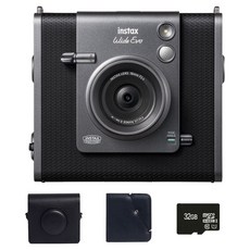 인스탁스 와이드에보 즉석카메라 + 케이스 블랙 + 와이드 앨범 랜덤발송 + 마이크로 SD 카드 32GB 세트 FI028, 1세트