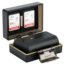 JJC 소니 NP-FW50 캐논 R8 LP-E17 니콘 EN-EL15 SD카드 보관 배터리 케이스, 1개, BC-UN2