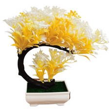 Soulrich 氣氛佳人造花樹套組, 1套, 黃色與白色