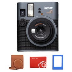 FUJIFILM 富士 instax mini41 拍立得相機 + 棕色保護殼 + Origin 迷你相簿 隨機出貨 + 迷你磁鐵相框 隨機出貨 套組, 1套, 單一商品