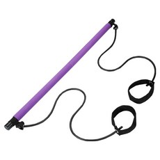 DAEHAN 居家運動皮拉提斯健身棒瑜珈棒家用彈力帶 紫色, 1個