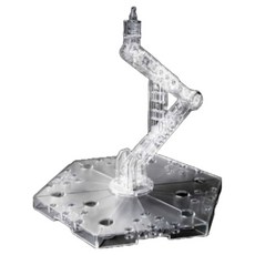 BANDAI 1/144 Action Base 5 鋼彈模型 地台型支撐架 腳架 組裝模型 透明色, 1個