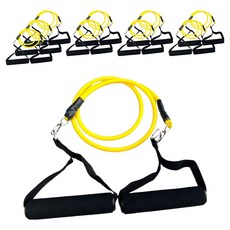運動多功能拉力帶, 10個, 黃色