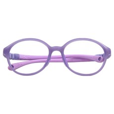 ALEGANT 兒童款 輕量時尚輕量矽膠彈性圓框 UV400光學濾藍光眼鏡 附可拆裝防滑眼鏡繩