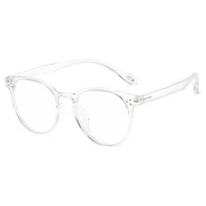 ALEGANT 冷調極簡圓框輕量UV400光學濾藍光眼鏡 TR90