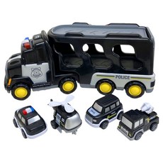 Jaemizon 音效迷你車運輸卡車套組, 1套, 警察