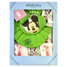 vivibaby 粉米奇浴巾禮盒, 1個, 白色