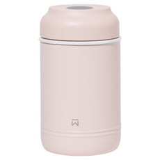 WOKY 沃廚 台灣公司貨 大口真瓷食物長鮮保溫罐, 1個, 600ml, 粉色