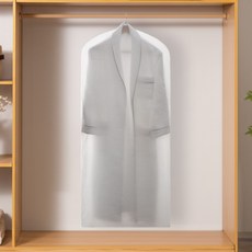 下擺開衩半透明防水衣物防塵套, 1入, 5個