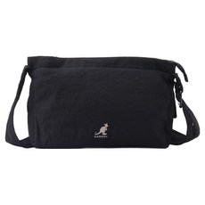 KANGOL 袋鼠 水洗尼龍側肩包 6525170220, 黑色
