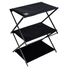 Nuit 努特 布魯斯 摺疊布面三層架, 黑色, 3層