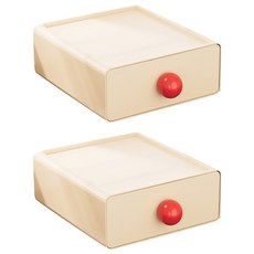 E City 繽紛馬卡龍桌面抽屜收納盒 2個, 1層, 顏色隨機