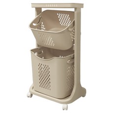 Im Home Living LINE Standard 透氣性佳 雙層洗衣籃, 米色