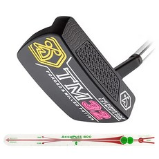 BURKE Series 一字型高爾夫推桿 黑色 86.36公分(34) TM32 + 推桿指南套組, R, 3度