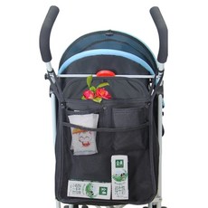 아워웍스 간편한 유모차 정리 대용량 이중망 수납백 특대형, 블랙, 1개