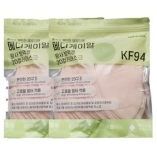 메디케이알 데일리핏 새부리형 황사 마스크 중형 KF94, 25개입, 2개, 미디피치