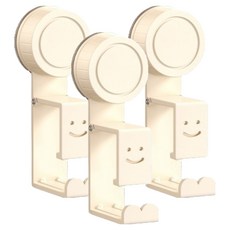 Skywiz 黏貼式臉盆掛勾, 米白色, 3個