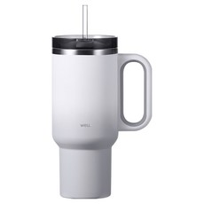 sillymann Well Tumbler Pro 大容量隨行杯 WTK9415, 1個, 深邃白, 1020ml