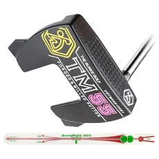 BURKE Series 槌頭型高爾夫推桿 黑色 86.36cm(34) TM55 + 推桿指南套組, R, 3度