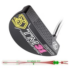 BURKE Series 半月形高爾夫推桿 黑色 83.82cm(33) TM31 + 推桿指南套組, R, 3度