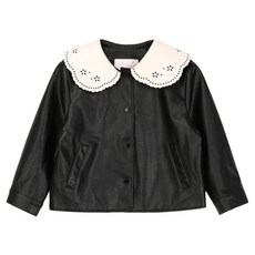 Perimitz 兒童大翻領皮革夾克 P2533J070