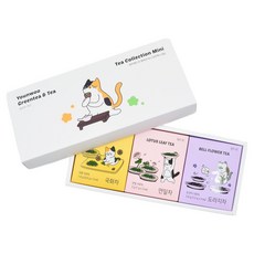 YOUNOO TEA 貓咪收藏迷你茶包3種組合 隨機出貨, 茶包3種 x 3入, 1套