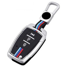 CRONICLE Z系列 雙龍 KGM相容 金屬鑰匙殼 Korando Khan, CZL-KG2, 永恆銀