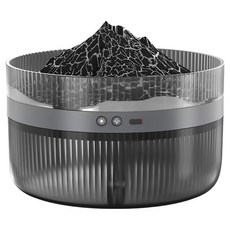 ANTIAN 多功能大容量火山香氛水氧機 氛圍燈火焰補水加濕器 2L, K3, 黑色