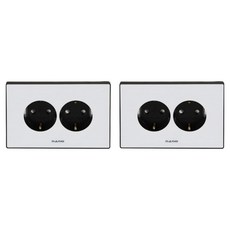 nano ART2 Nano電工 簡約 2孔 嵌入式接地 橫式 黑色, 2個