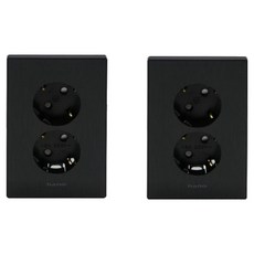 Art2 Nano電器簡易2孔接地全黑, 2個